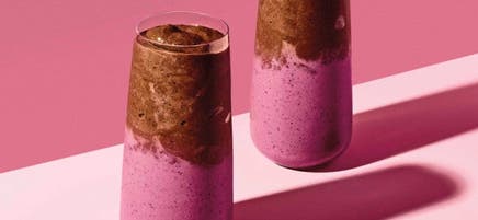 Chocolate almond & cherry smoothie