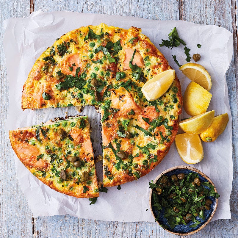 Zitronige Lachs-Erbsen-Quiche