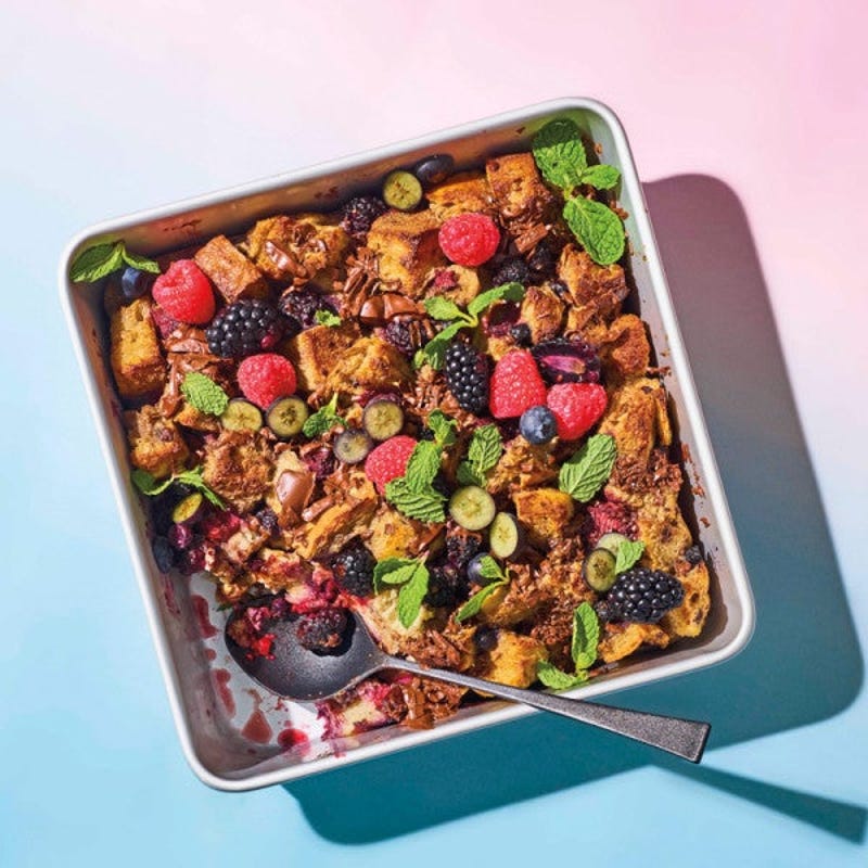 Photo of Chocolate & mixed berry bread pudding by WW