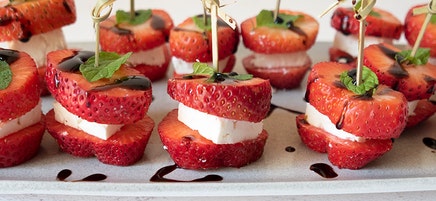 Strawberry-feta-mint bites