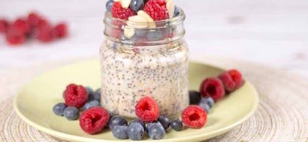 Chia Berry Overnight Oats by Coach Chloe