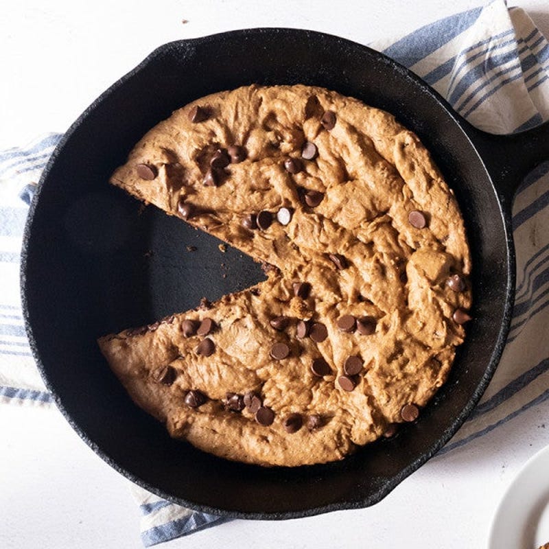Photo of Peanut butter–chocolate chip skillet cookie by WW