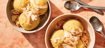 Grilled piña colada "nice" cream