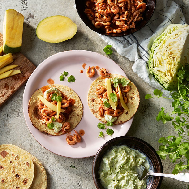 ViktVäktarna - Tacos med coleslaw och chipotleräkor