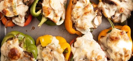 Poivrons farcis façon steak et fromage Philly