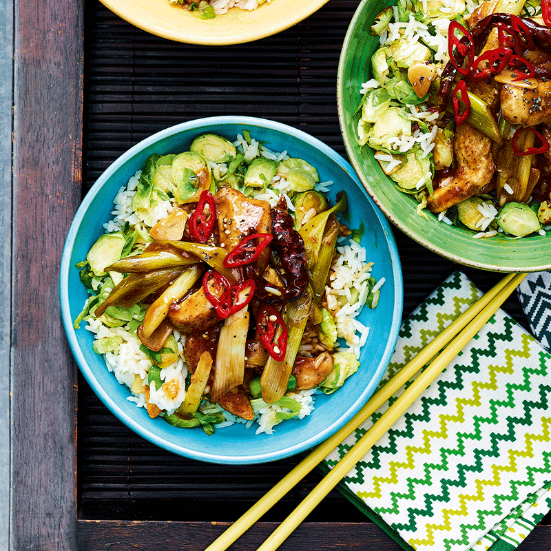Kung pao turkey stir-fry