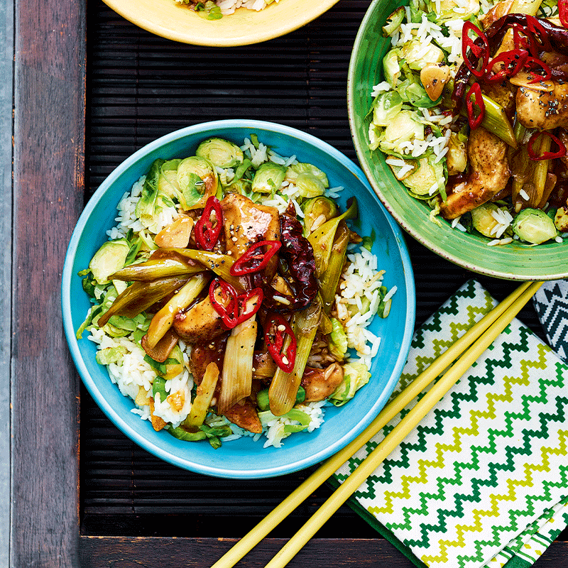 Kung pao turkey stir-fry
