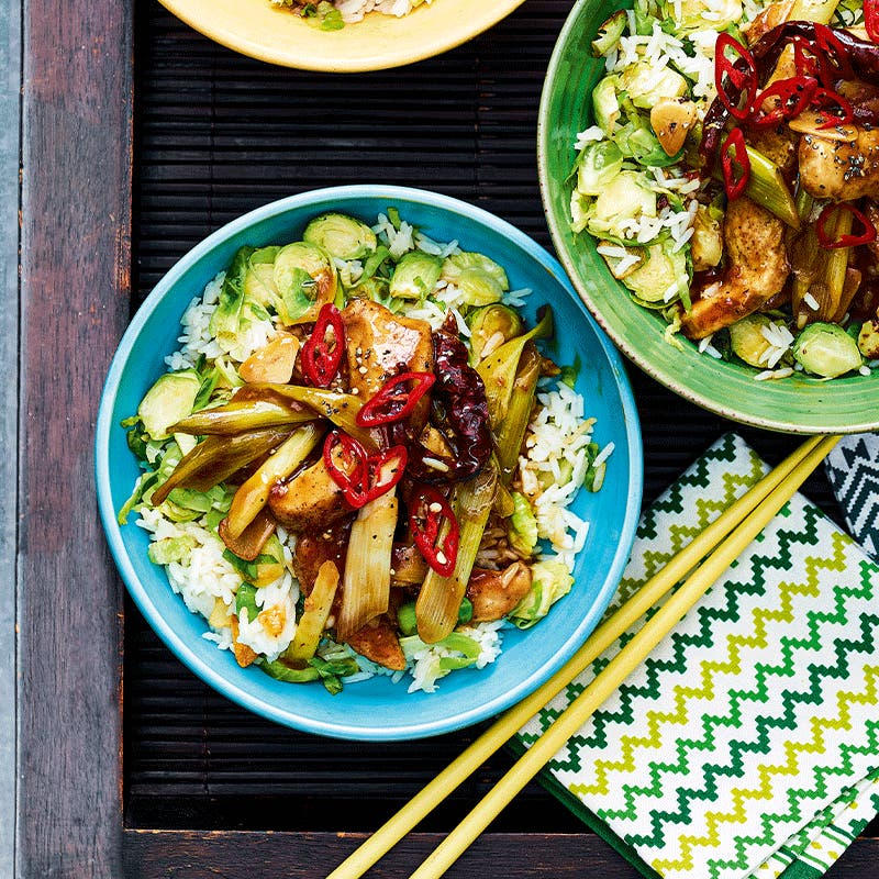 Kung pao turkey stir-fry