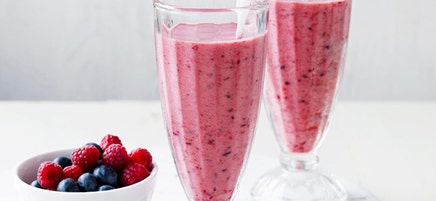 Berry and banana smoothie