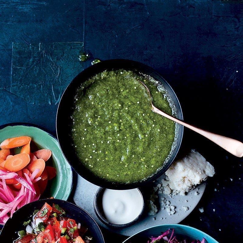 Photo of Bright green salsa verde by WW