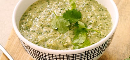 Creamy tomatillo-cilantro sauce