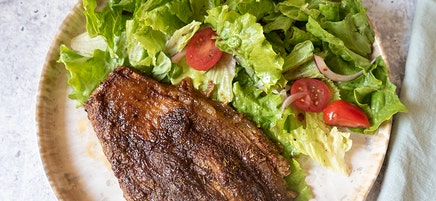 Spice-crusted eggplant steaks