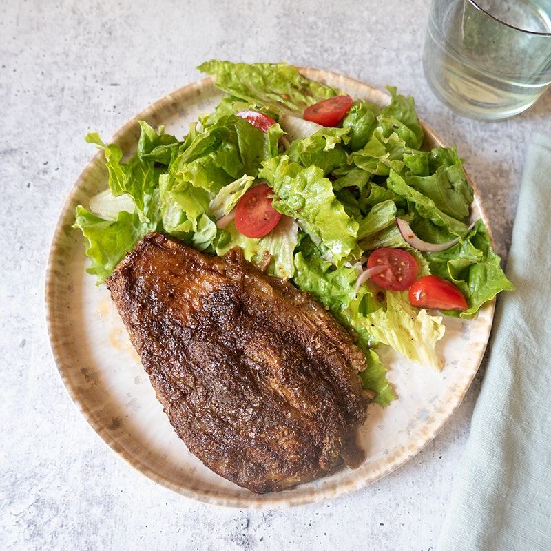 Spice-crusted eggplant steaks