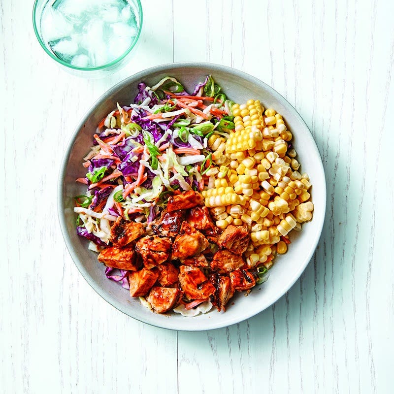 Photo of BBQ chicken, corn & slaw salad by WW