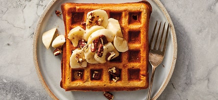 Banana bread waffles