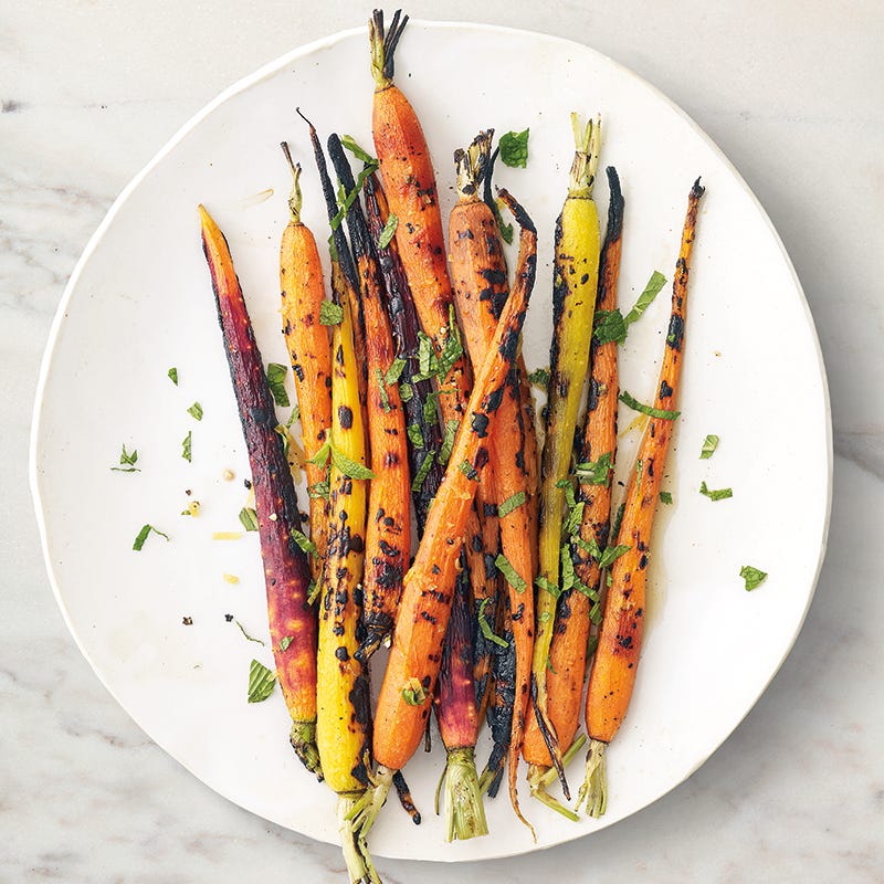 ViktVäktarna - Grillade morötter med citronhonung och mynta