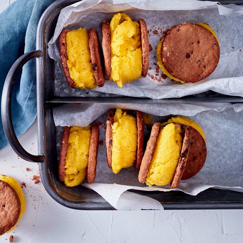 Photo of Orange & mango ice cream sandwiches by WW