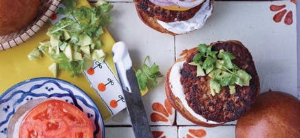 Chipotle turkey burgers with avocado
