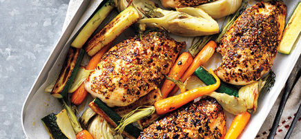 Roast chicken with fennel and chili rub