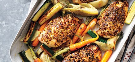 Roast chicken with fennel and chili rub