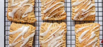 Glazed strawberry hand pies