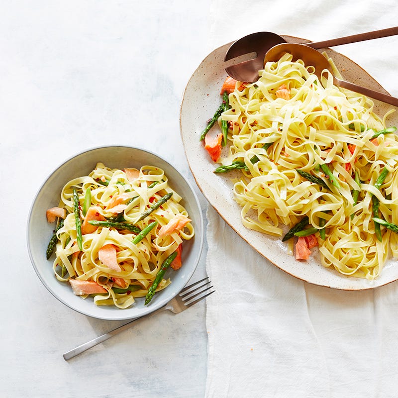 ViktVäktarna - Citronpasta med lax och sparris