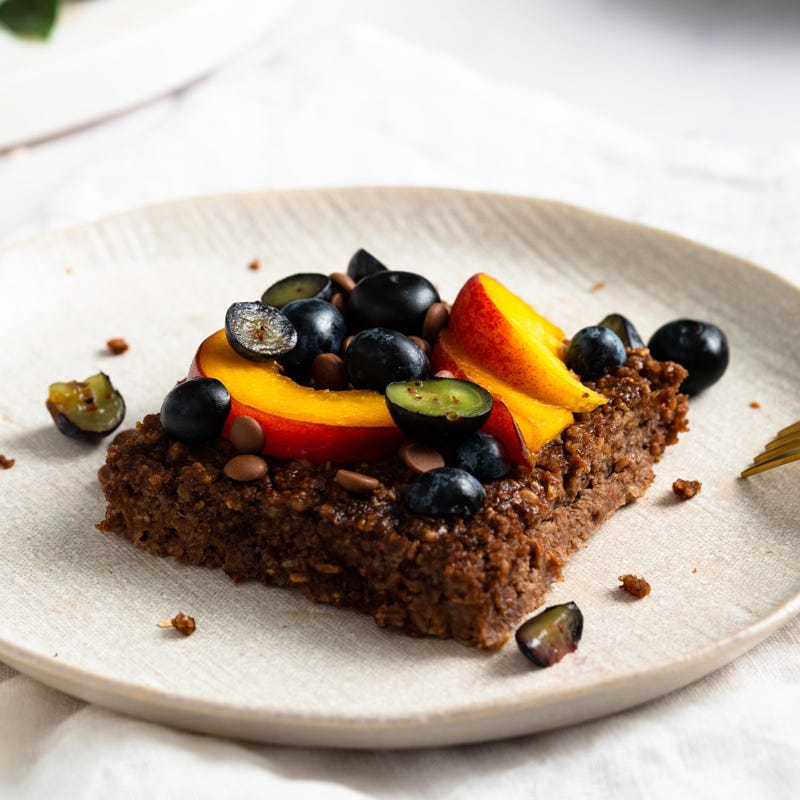 Baked Oatmeal mit Schokolade