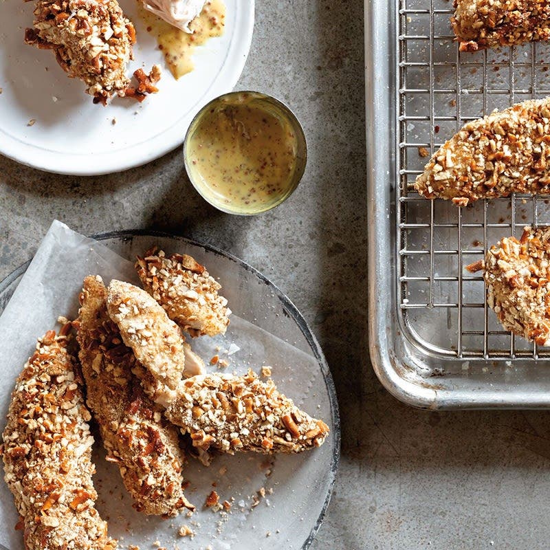 Hähnchensticks mit Brezelpanade
