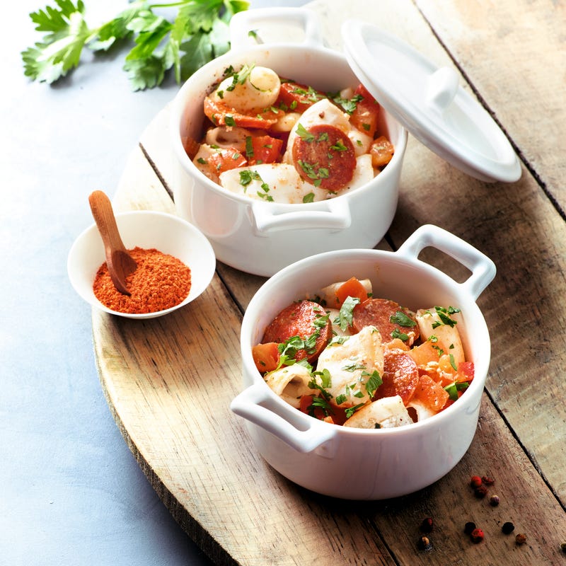 Photo de Cassolette de calamars au chorizo prise par WW