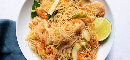 Pancit Bihon with Shrimp (Filipino Noodle Stir Fry)
