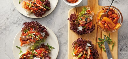 Korean Grilled Chicken Lettuce Wraps (Ssambap)