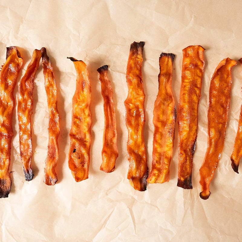 Vegan carrot 'bacon'