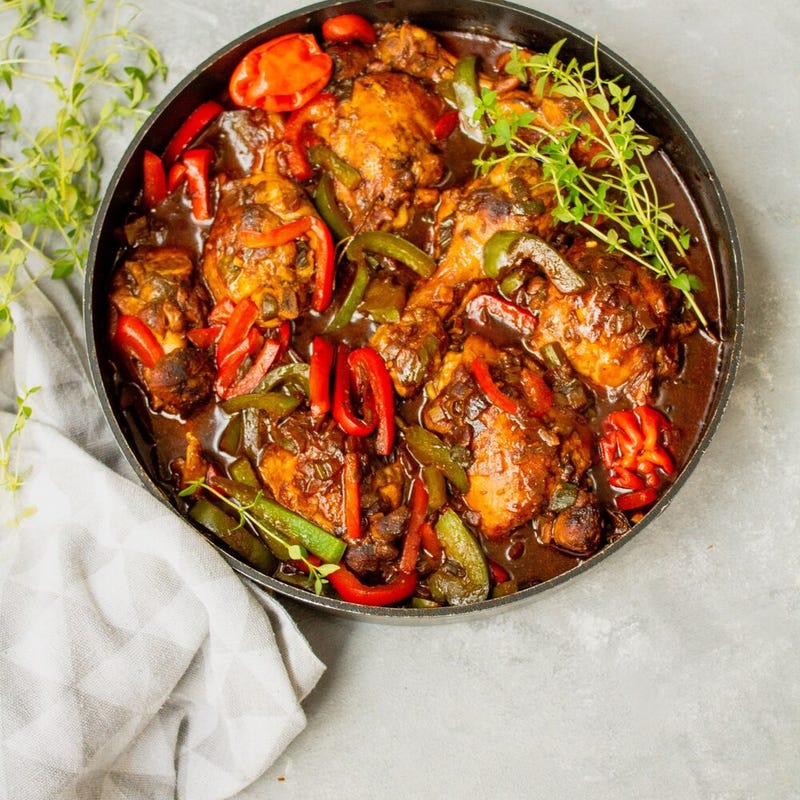 Photo of Jamaican brown stew chicken by WW