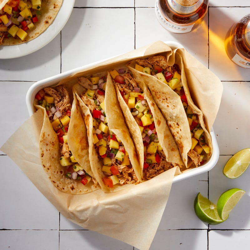 Photo of Jerk Chicken Tacos with Mango-Pineapple Salsa by Millie Peartree by WW