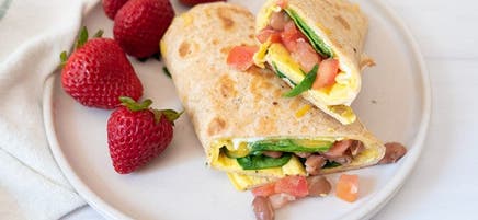 Easy Vegetarian Breakfast Burritos