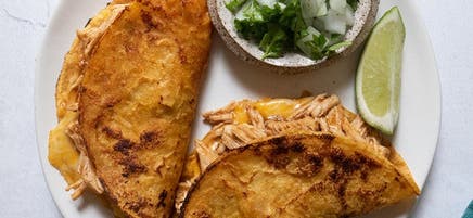 Cheesy Chicken Birria Tacos