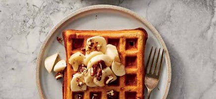 Gaufre façon pain aux bananes