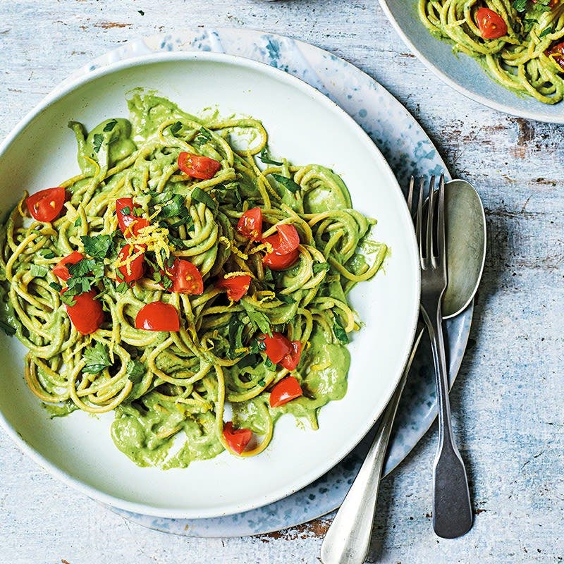 Spaghetti mit cremiger Kräutersauce