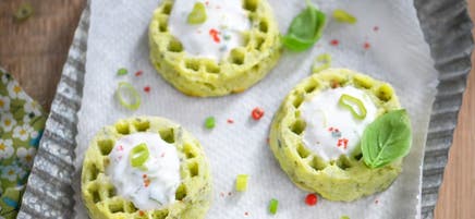 Omelette aux courgettes façon gaufres