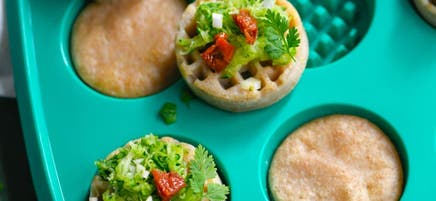 Gaufres végétaliennes aux légumes et tofu