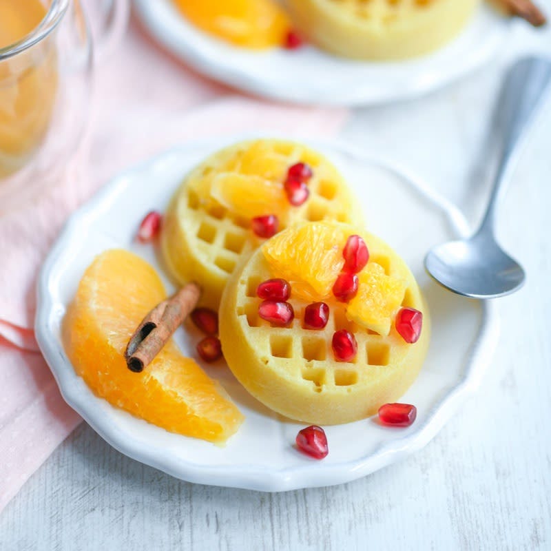 Orange-Granatapfel-Waffeln