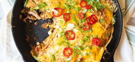 Skillet-on-the-Grill Chicken Tortilla Casserole