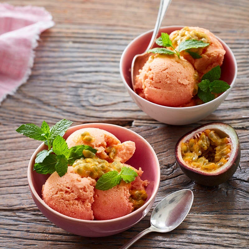 Cremiges Papaya-Blitz-Eis