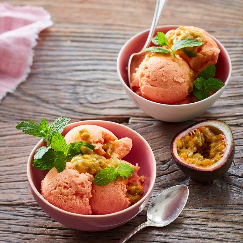 Cremiges Papaya-Blitz-Eis