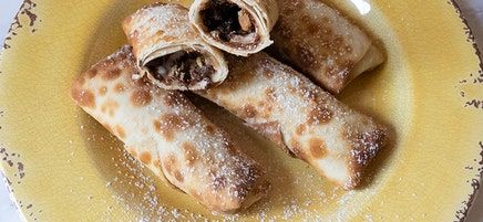 Air fryer s'mores egg rolls