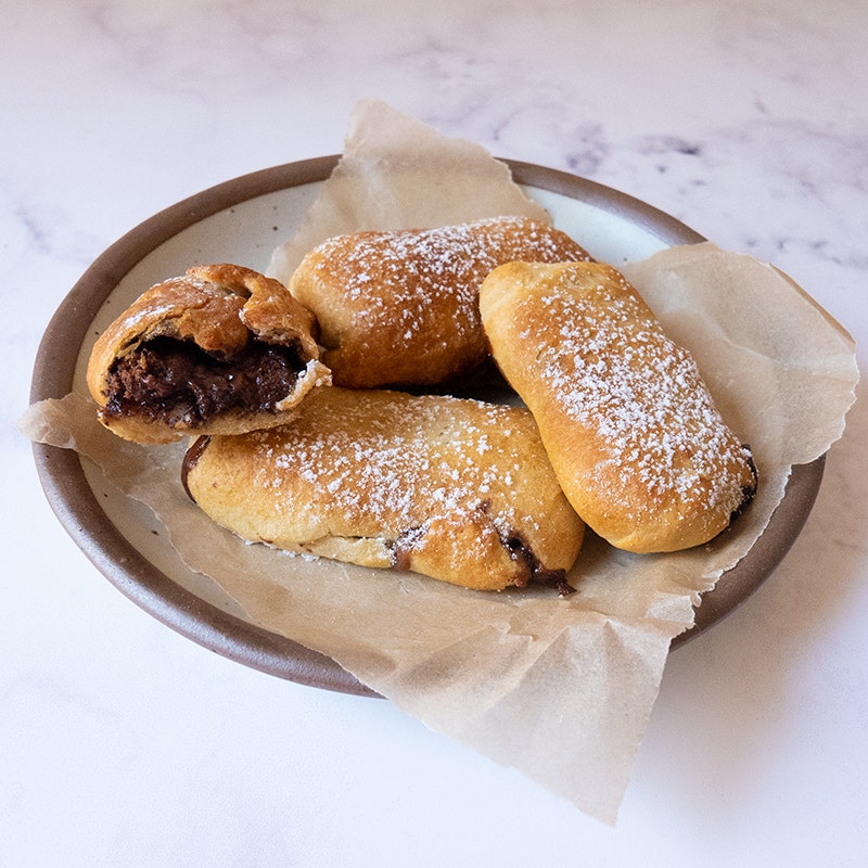 Air-fried chocolate caramel snack bars