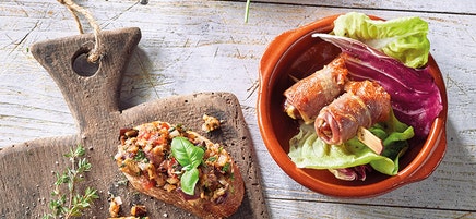 Bruschetta met aubergine