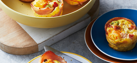Rebecca's cheese and bacon breakfast frittatas