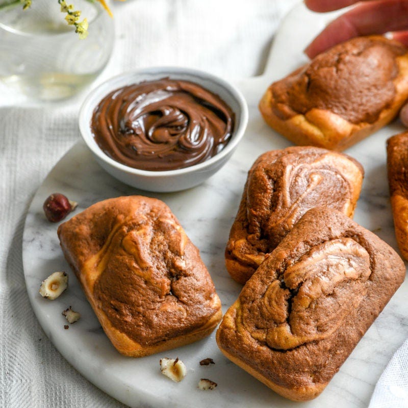 Kuchen aus Schokoladen-Haselnuss-Aufstrich