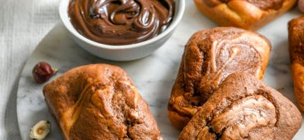 Kuchen aus Schokoladen- Haselnuss-Aufstrich